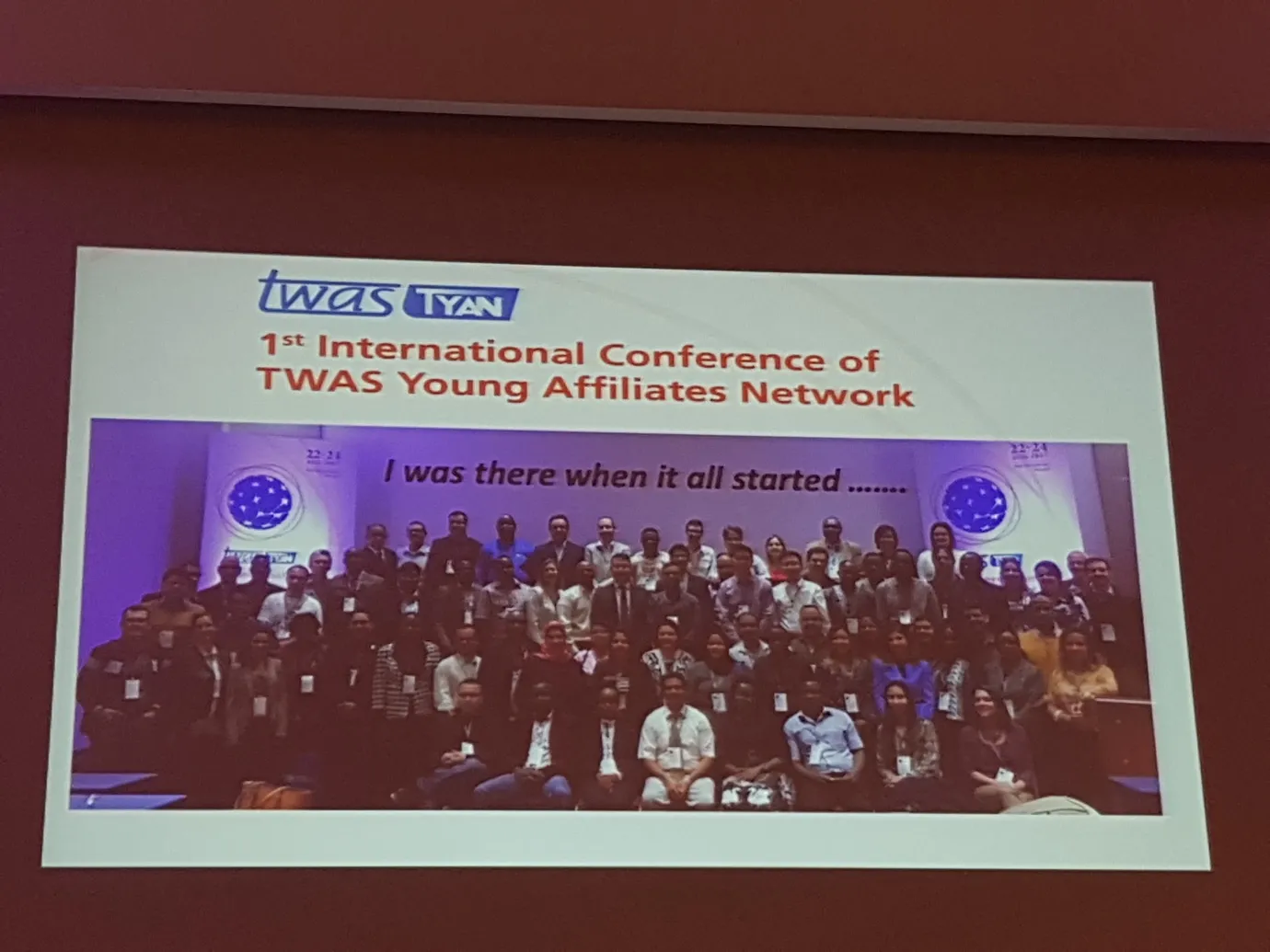 TWAS Young Affiliates Network conference photo 1